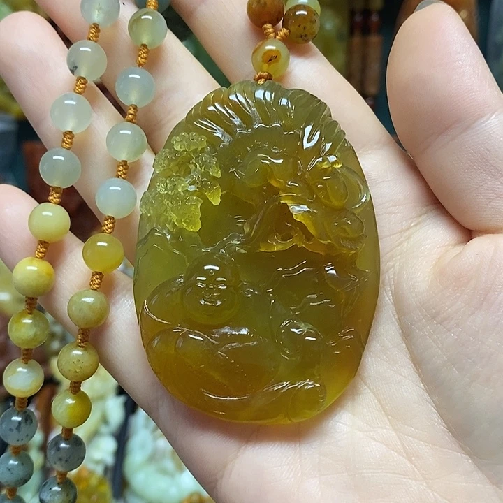 未镶嵌岫玉吊坠(赠链)