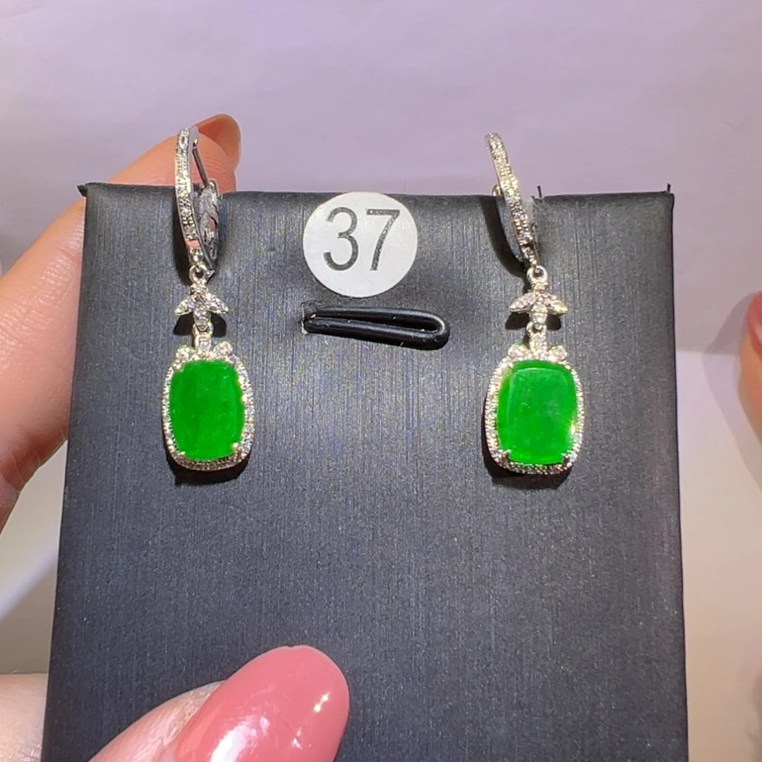 翡翠颈饰18K金镶嵌耳环