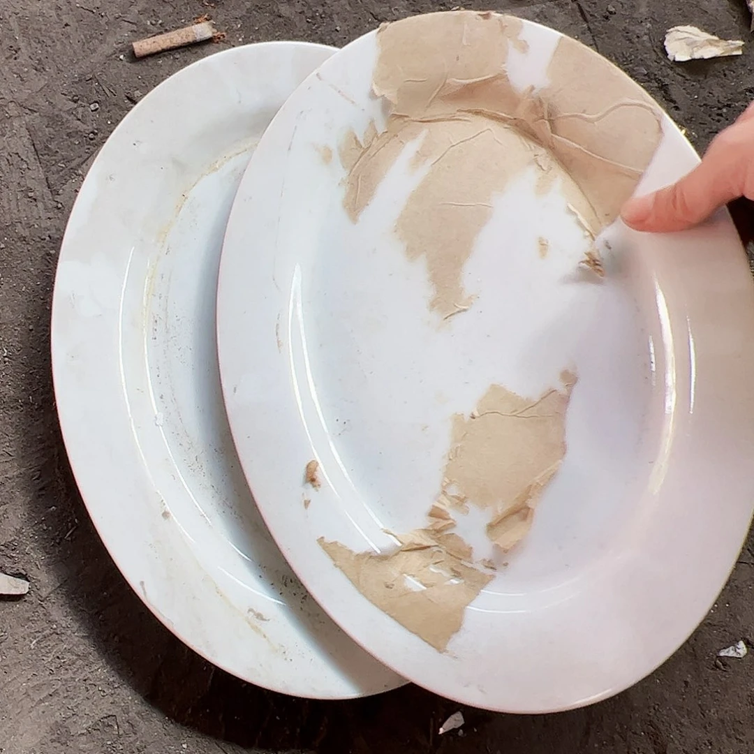 摆件瓷景德镇陶瓷直径30cm鱼盘2个