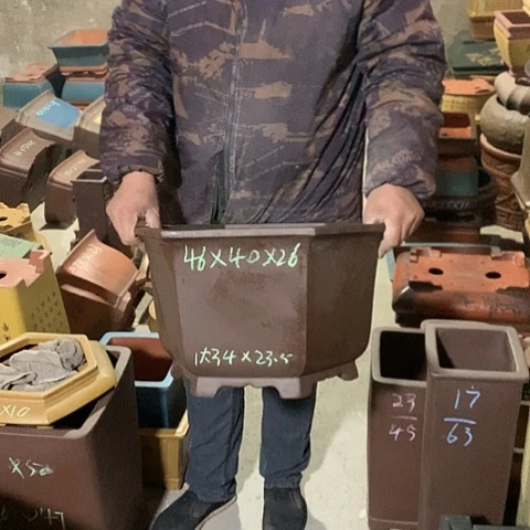 紫砂花盆手工制作