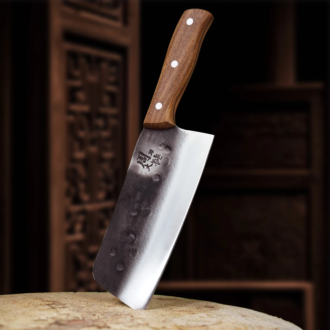 【家用小切片】手工锻打切片刀砍骨刀锋利耐用女士送礼