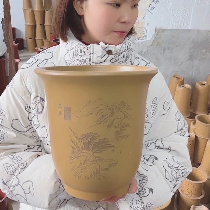 紫砂花盆宜兴紫砂花盆