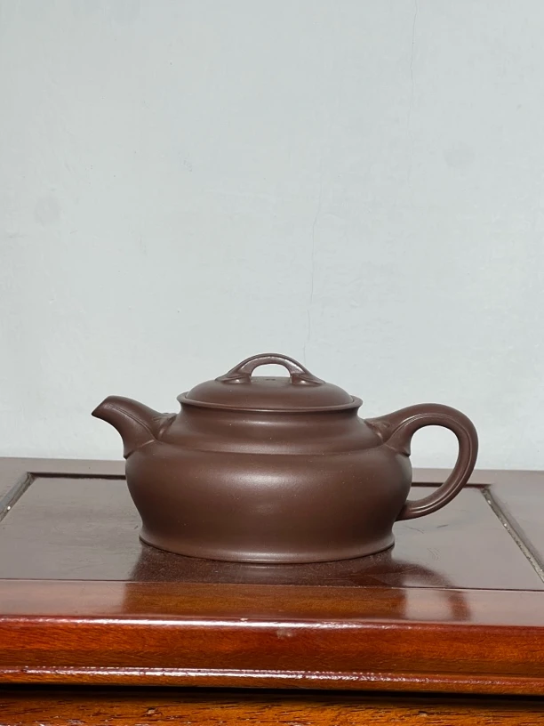 宜兴紫砂壶紫泥百福如意