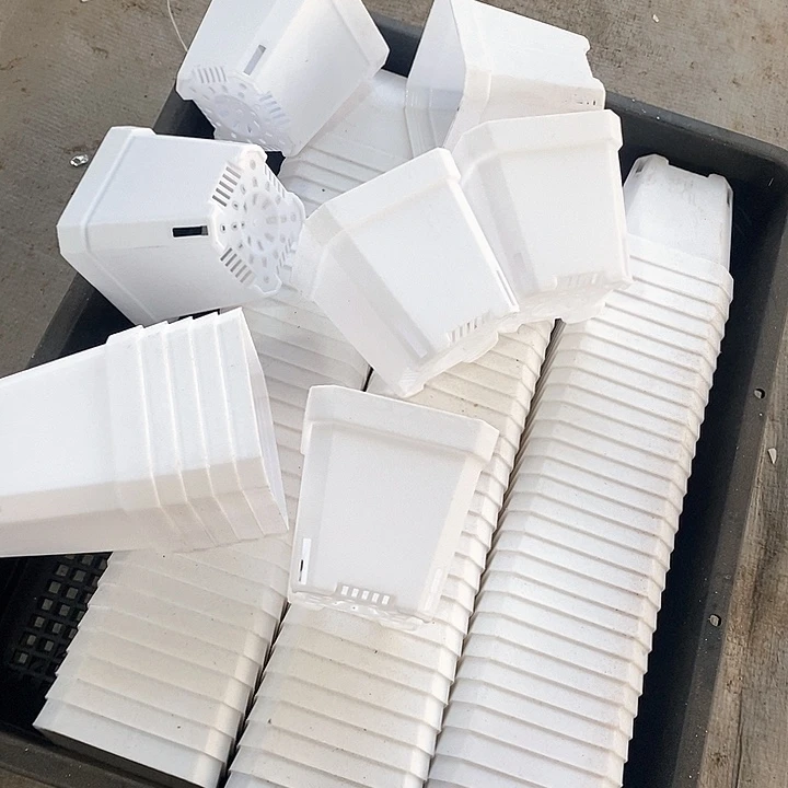 7公分白方盆120个