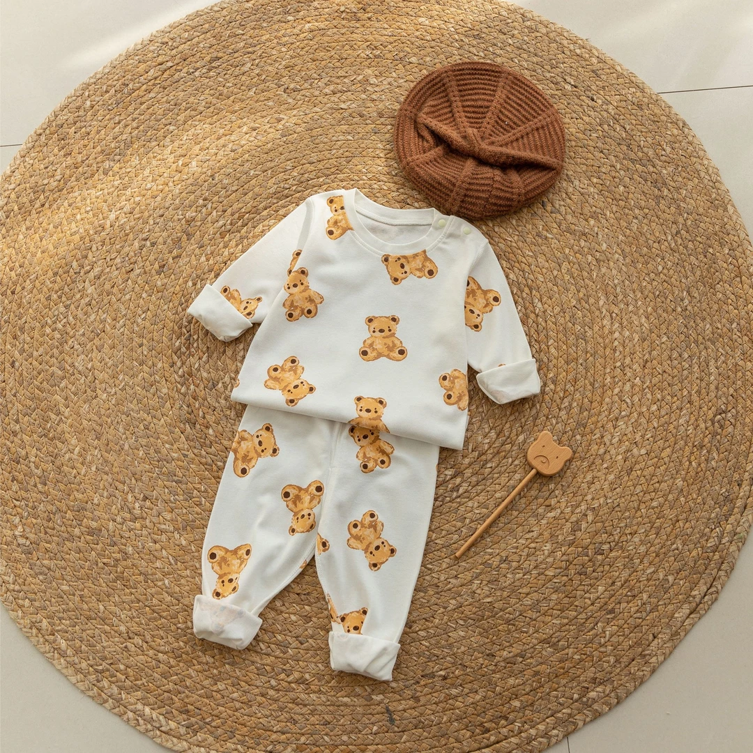 秋冬套装材质依主播讲解为主轻微瑕疵纯棉-毛绒熊