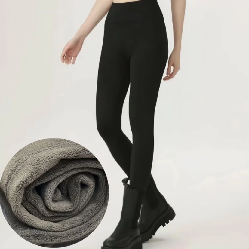 AMASS/阿玛施510040秋冬加厚植绒气质运动风瑜伽弹力高腰束脚裤女