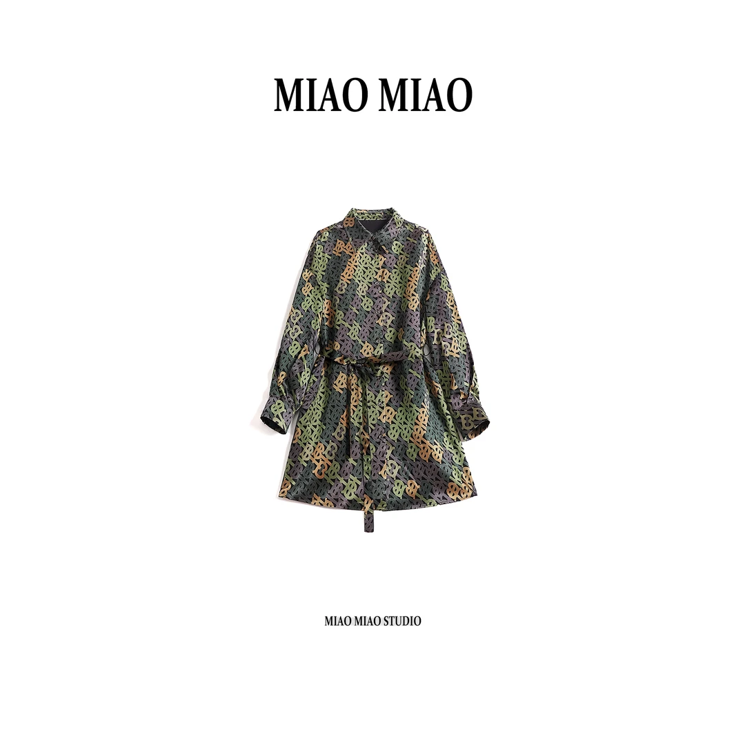 【矜柔】淼淼家20650国风秋季新中式前喷重缎新款香云纱休闲上衣