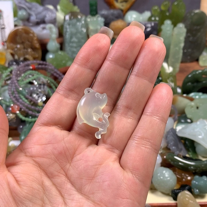 岫玉未镶嵌挂件挂件