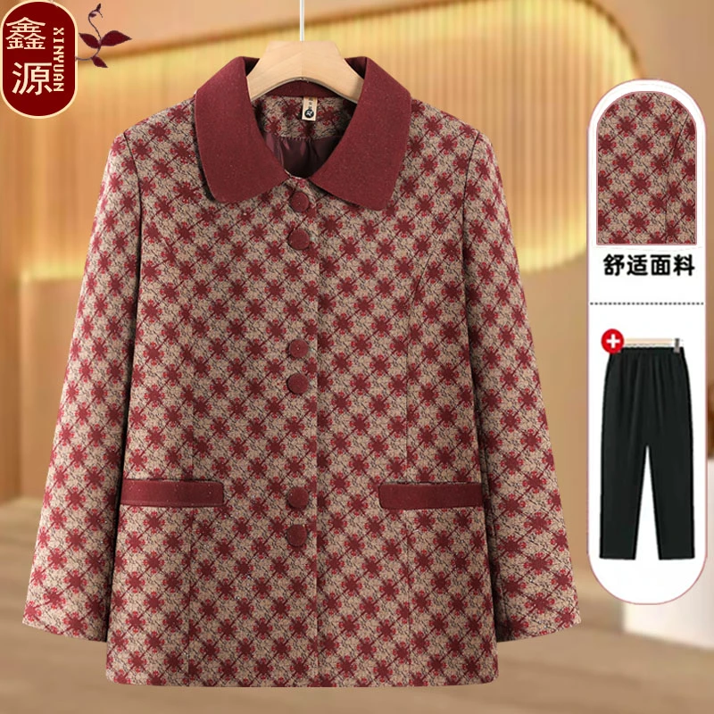 老年人秋装女奶奶外套2025新款中老年妈妈春秋上衣老太太老人衣服