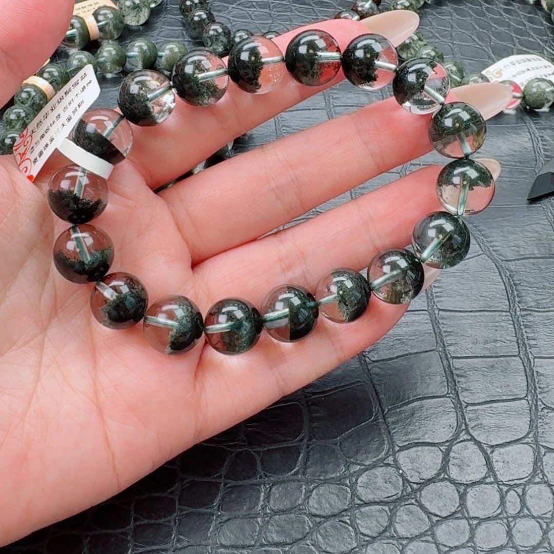 未镶嵌手链水晶刚果绿幽灵毕业级