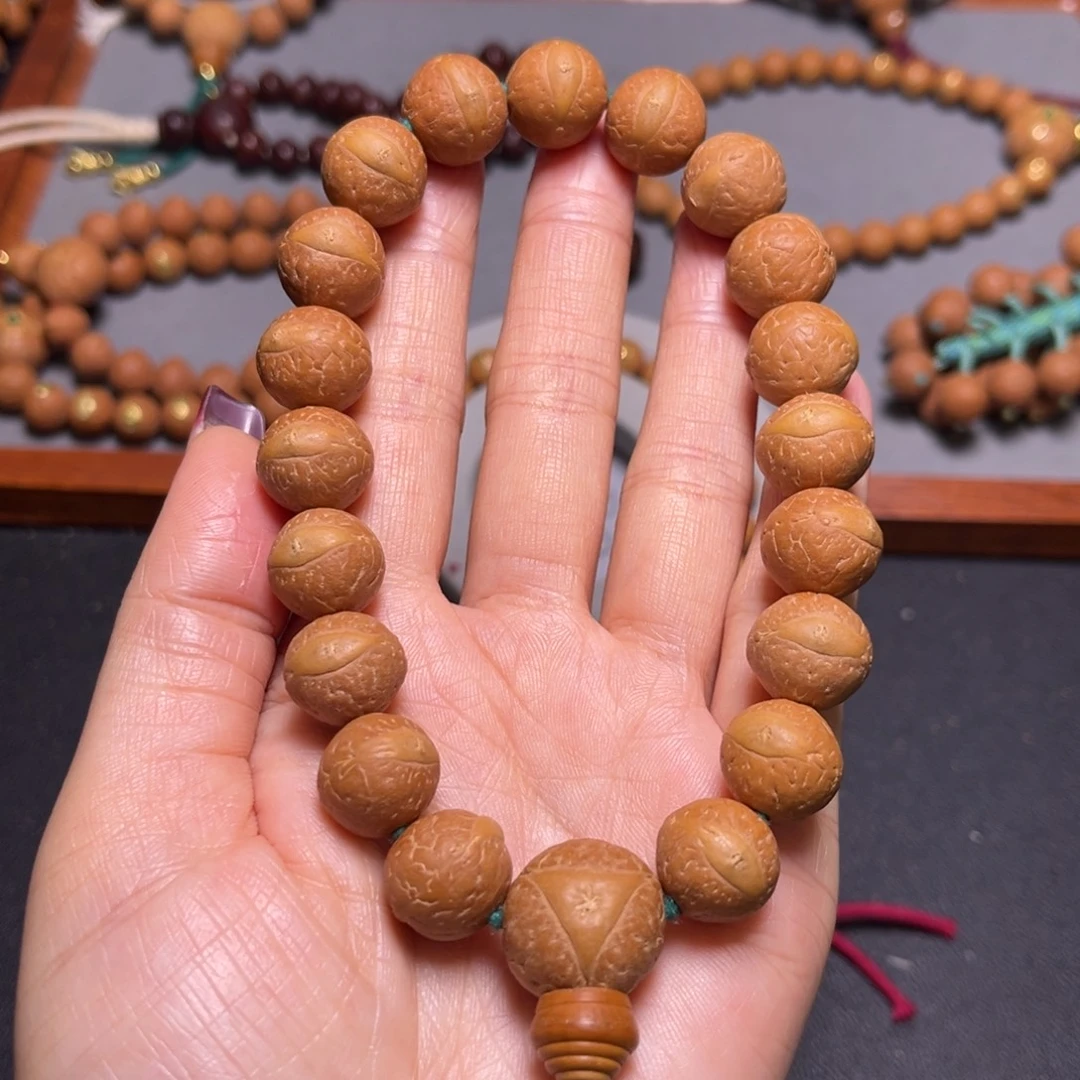 凤眼菩提吊坠13-14mm精品玉华皮手串