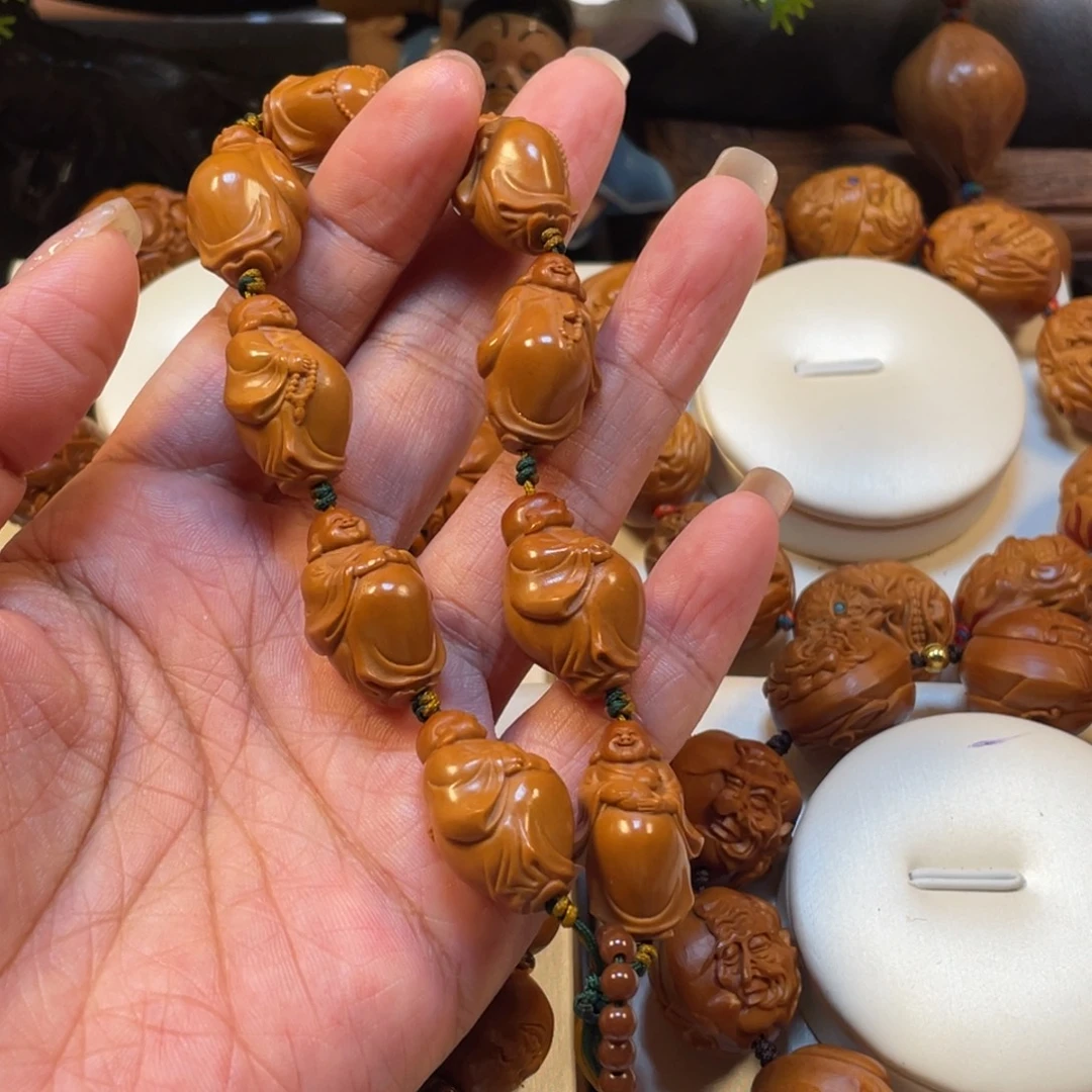 小自在弥勒橄榄核手串