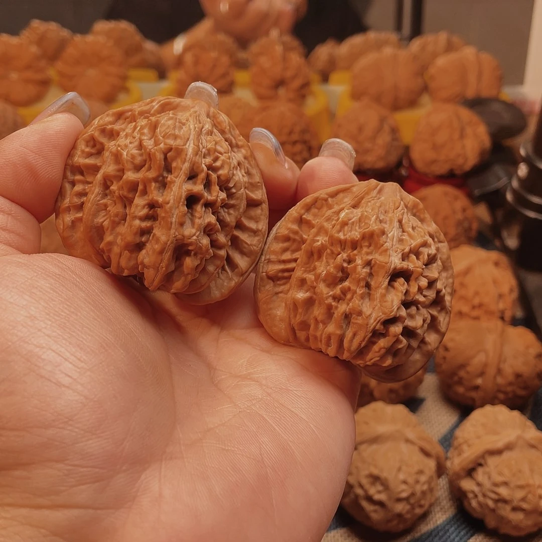 吊坠文玩核桃47.5三角楼1