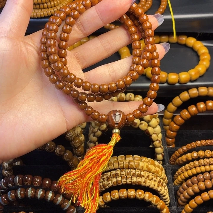 黎***暗手串紫金鼠纯肉鼠尖108脖挂