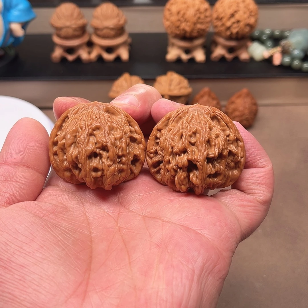 桃核把件堂虎核桃