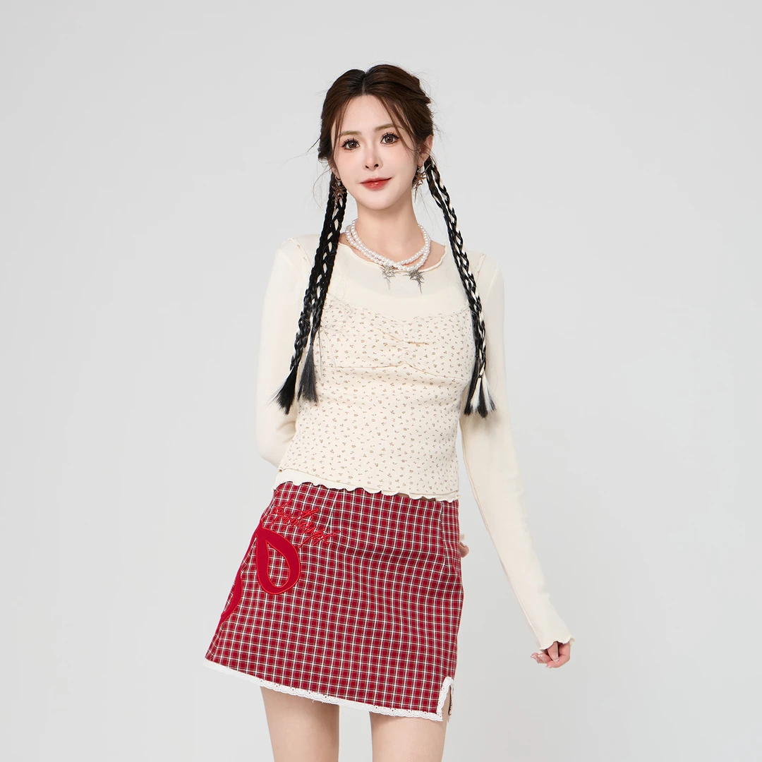 ANPK【直播专属】纯御甜美T恤AD121J8808