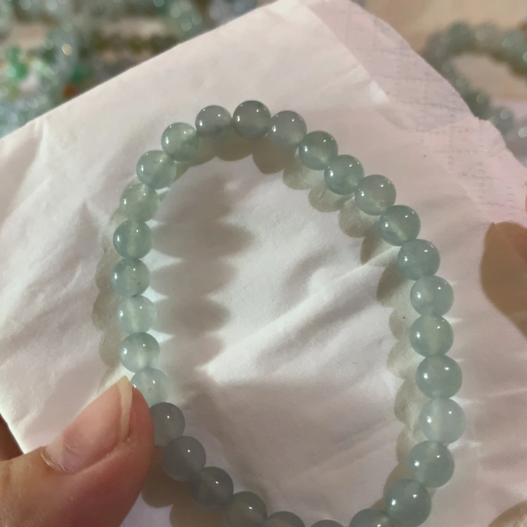 翡翠未镶嵌颈饰天然翡翠手串