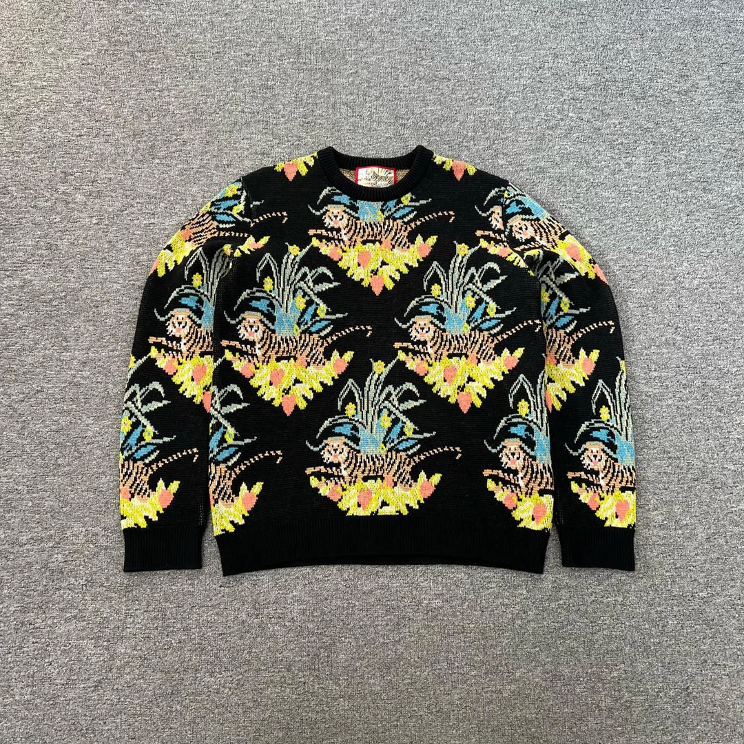 99新 GUCCI/古驰 虎年限定 羊毛针织圆领毛衣 M码