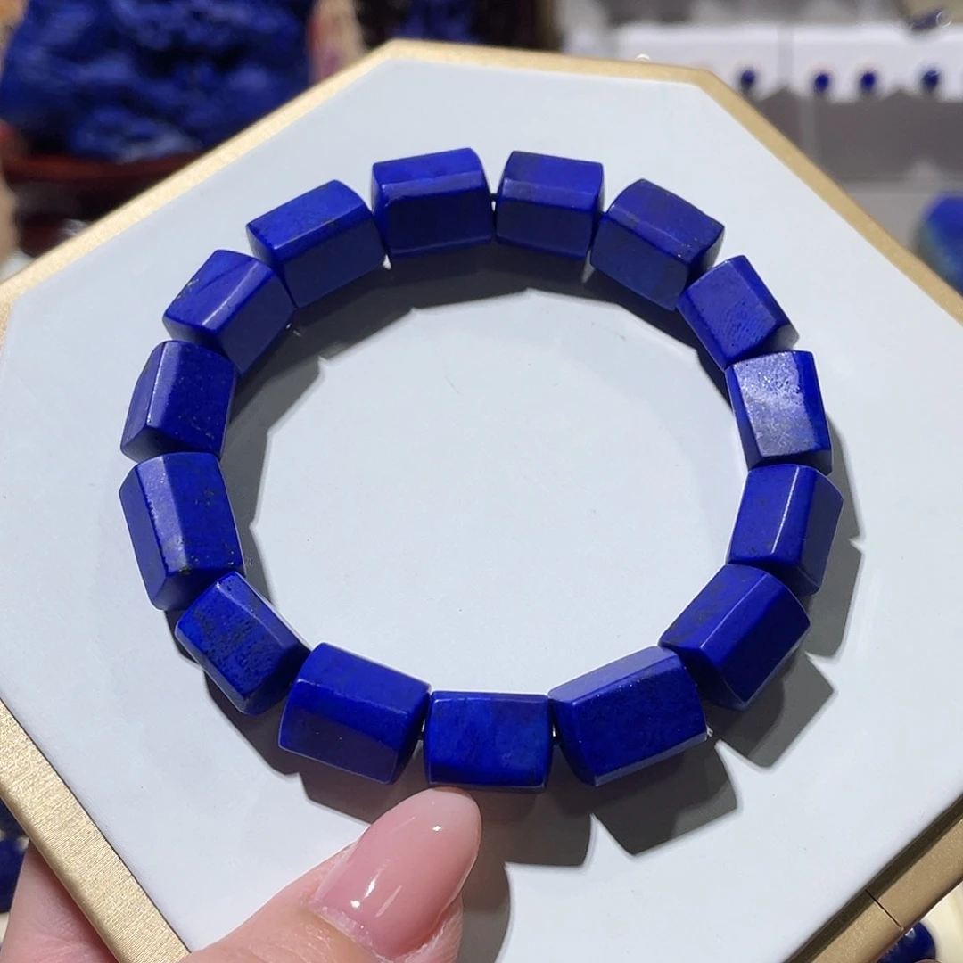 青金石未镶嵌精品随型10mm单圈手串