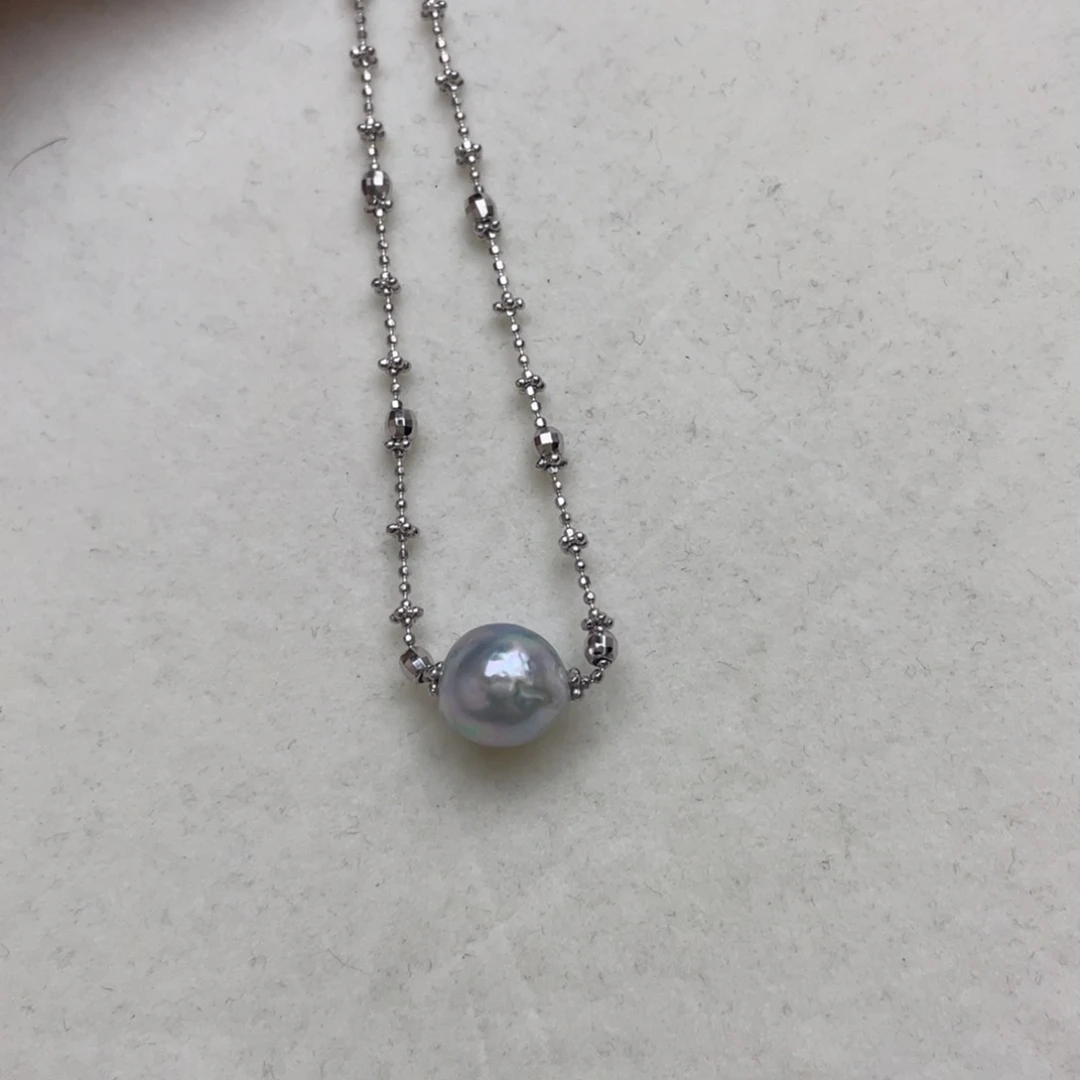 手绳银S925镶嵌海水珍珠