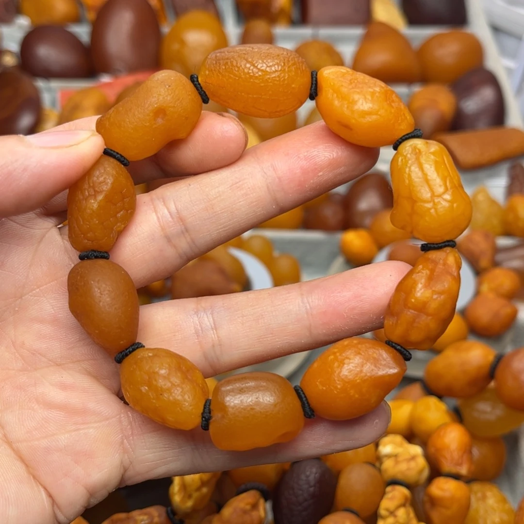 未镶嵌琥珀裸石天然蜜蜡手串
