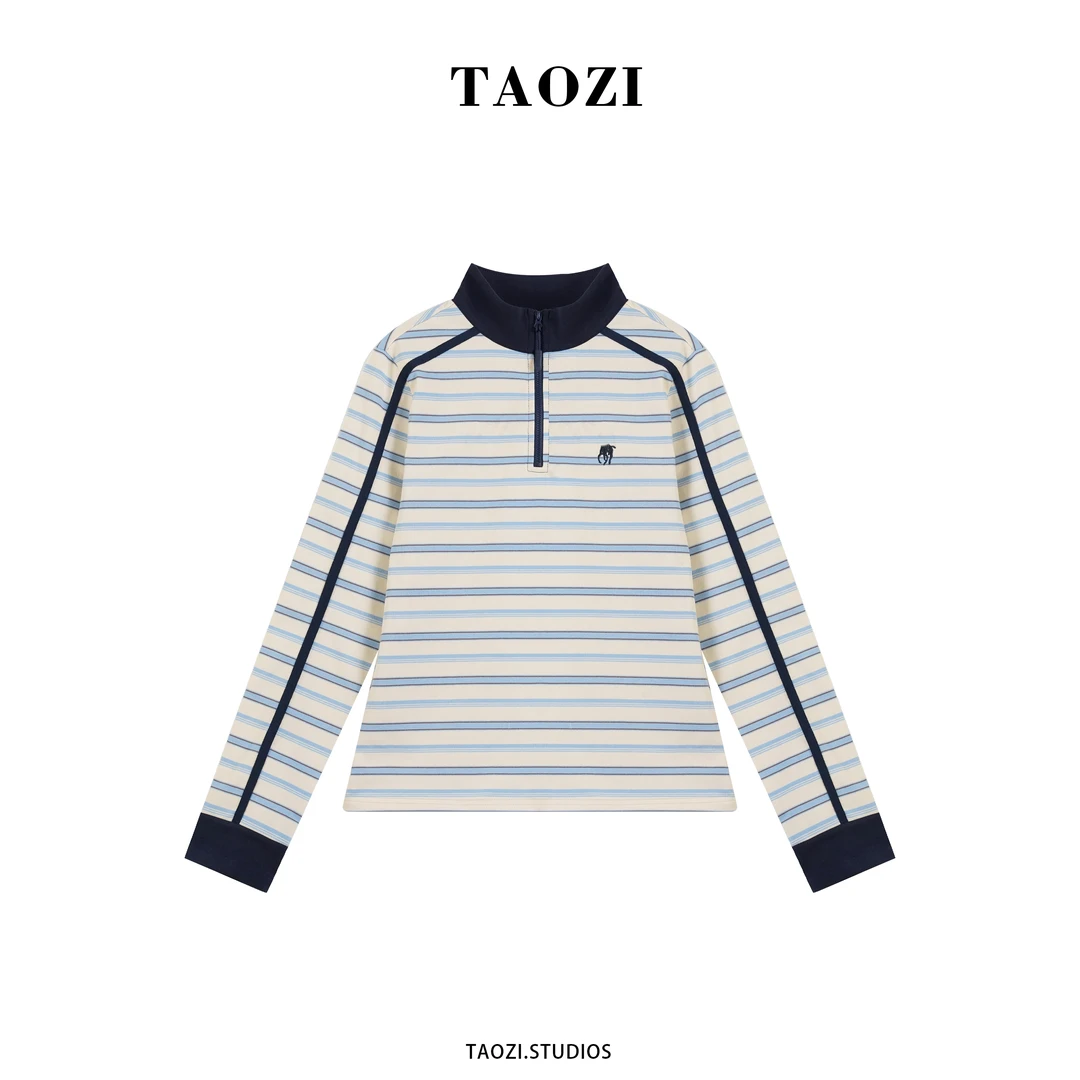 【汶汶】2025秋冬新款百搭简约时尚长袖上衣TZD361-1