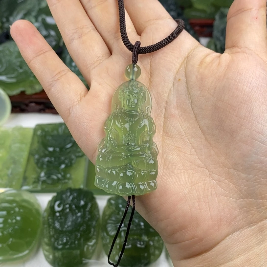 岫玉未镶嵌挂件无****糖