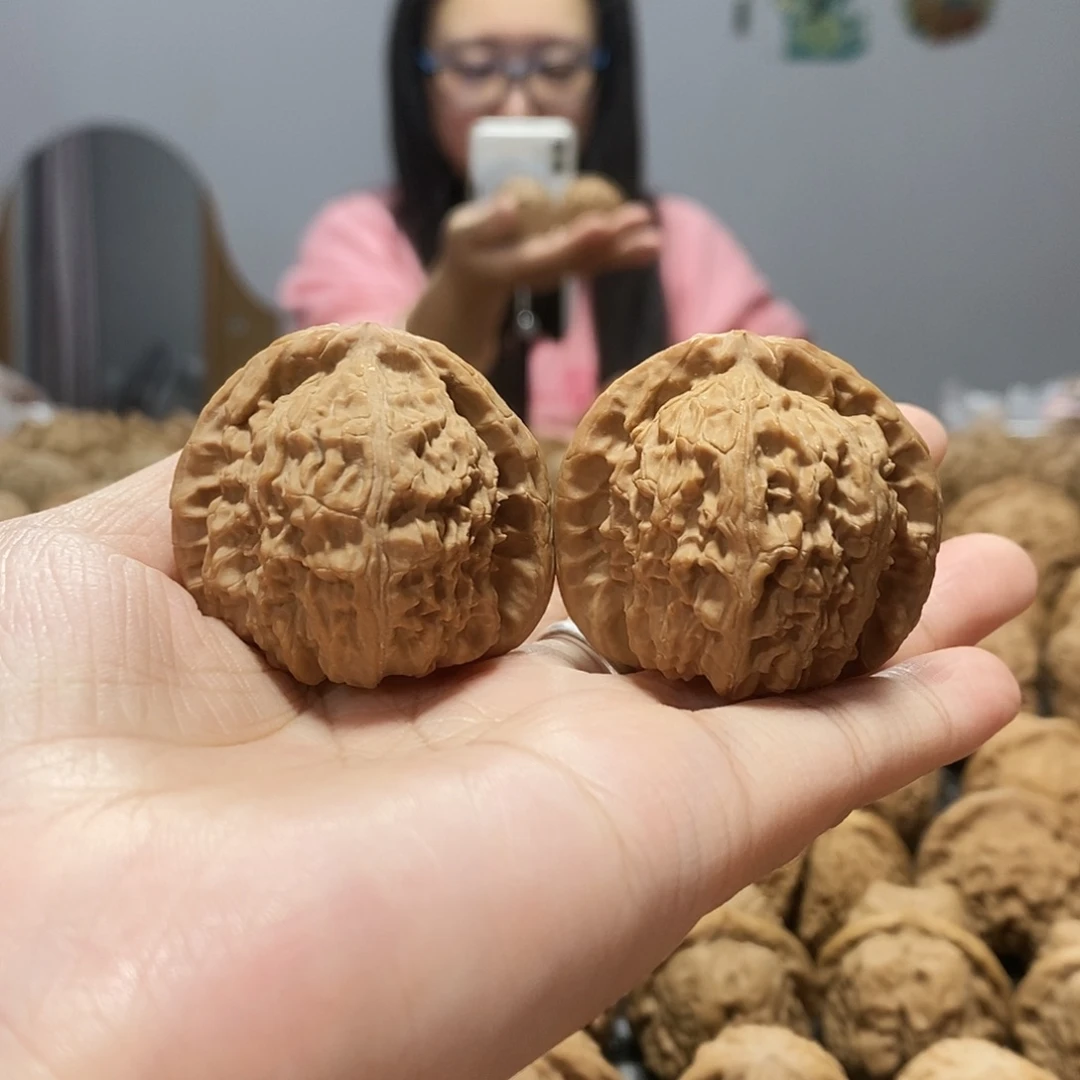 吊坠文玩核桃白狮子41