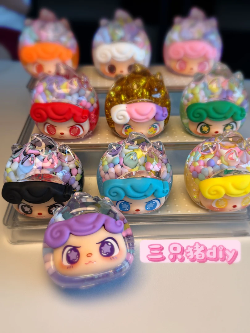 三只猪【一发入魂】网红树脂diy摆件