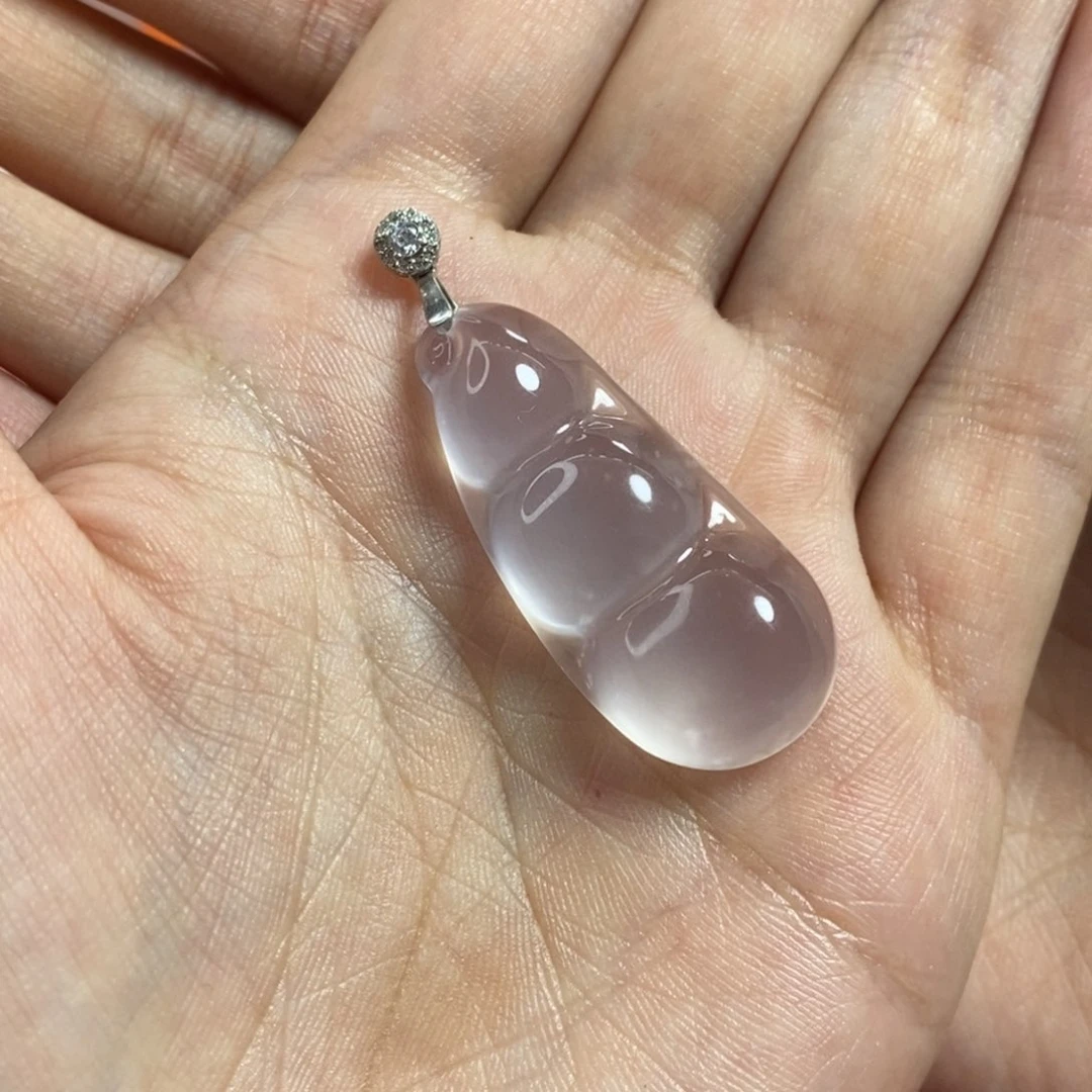石英质玉黑钢豆子银S925镶嵌y****a
