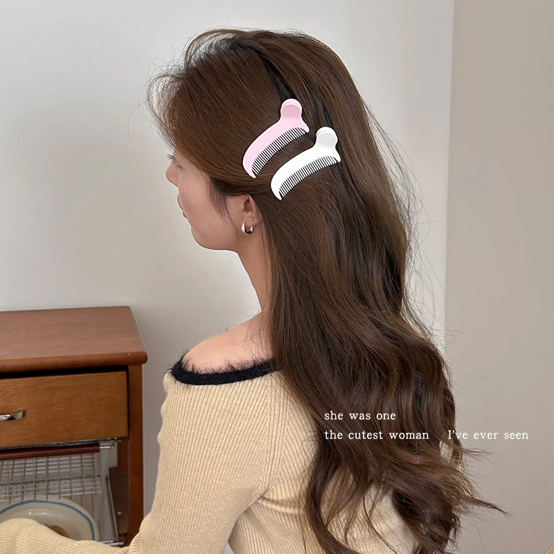 创意迷你小梳子发夹女碎发整理发卡侧边夹子懒人蓬松夹高颅顶神器