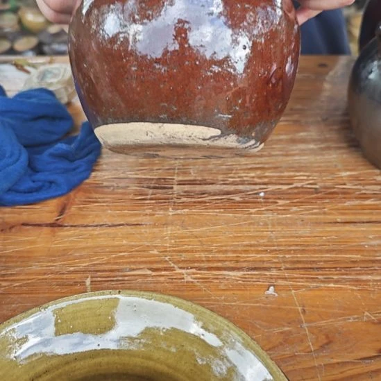 *****瓷片0497，柴火烧制，拉皮