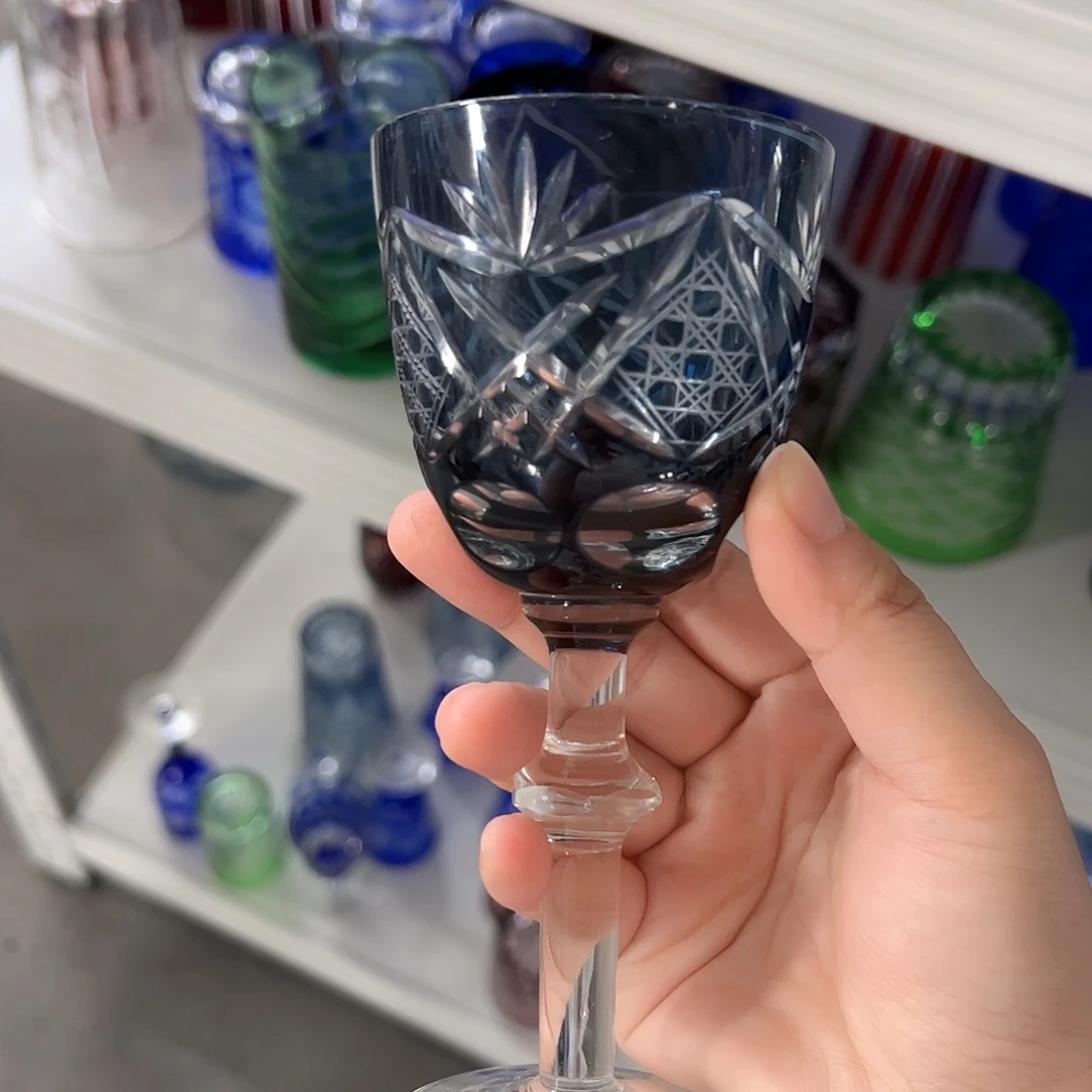 水晶玻璃高脚款微瑕一个