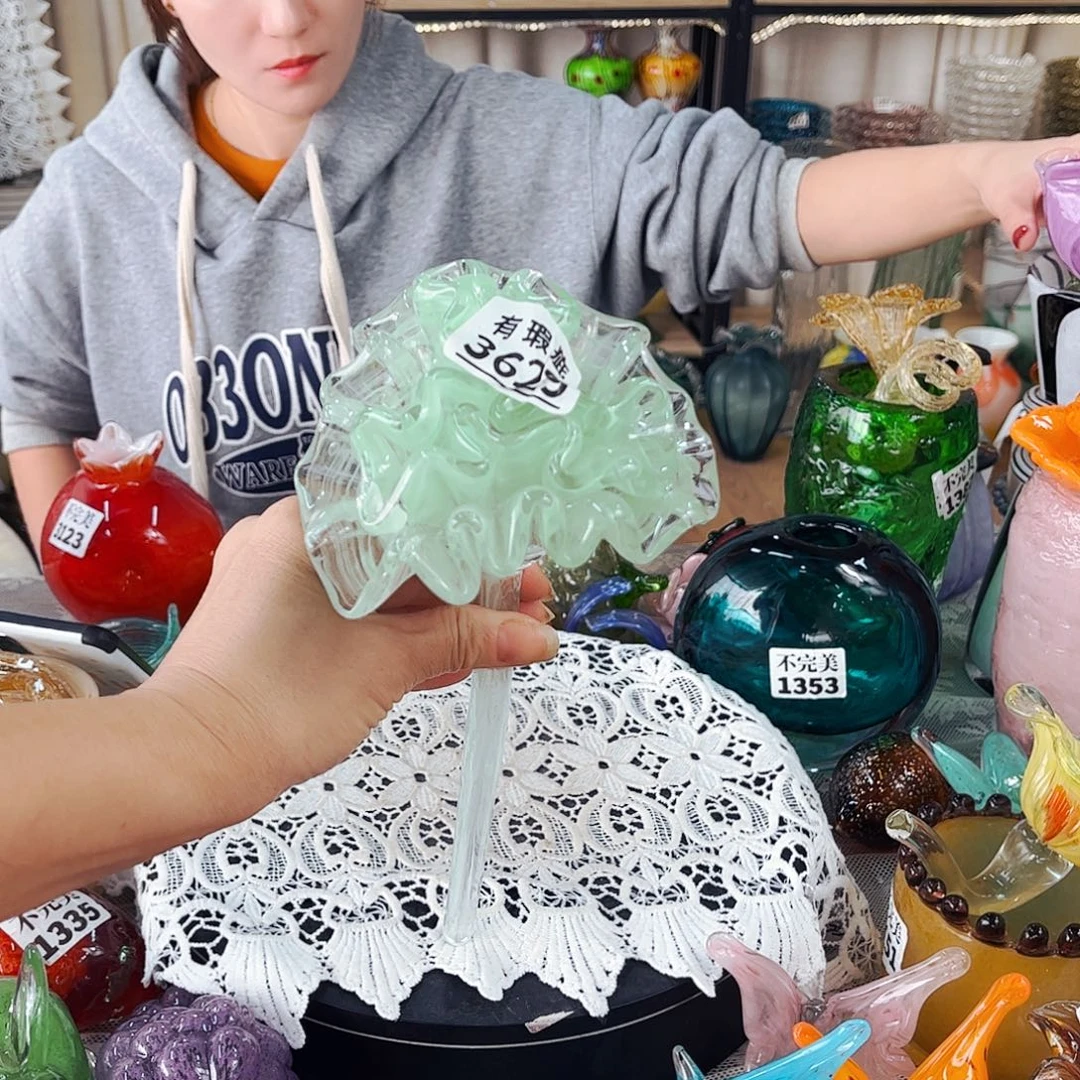 3629瑕花 家悦琉璃工艺品长33