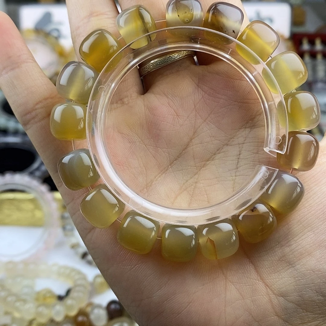 玛瑙/玉髓未镶嵌手串福利款11*12老型珠