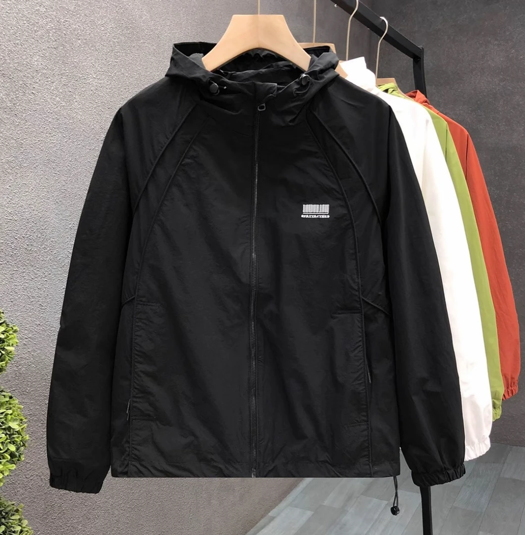 秋季简约冲锋衣纯色情侣款外套jk-9197