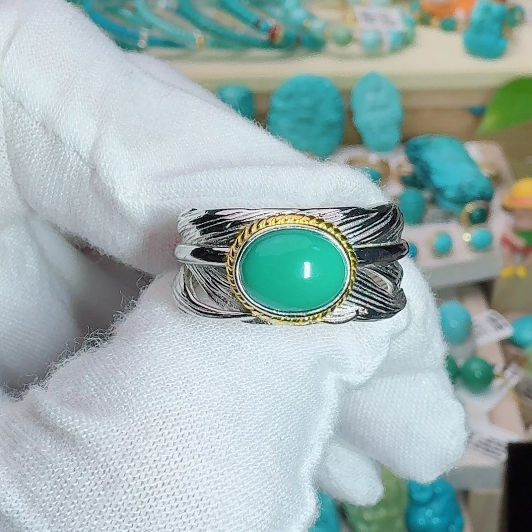 绿松石银S925镶嵌珠宝奇石