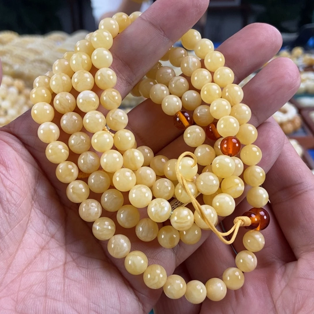 未镶嵌琥珀裸石?*尘8+白花蜡108，36.92