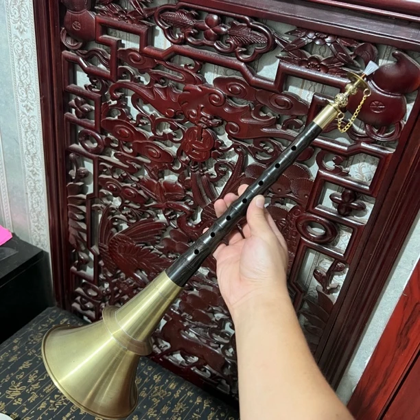 甘肃29公分民间不定调八孔唢呐唢呐乐器圆孔大音量适用于红白喜事