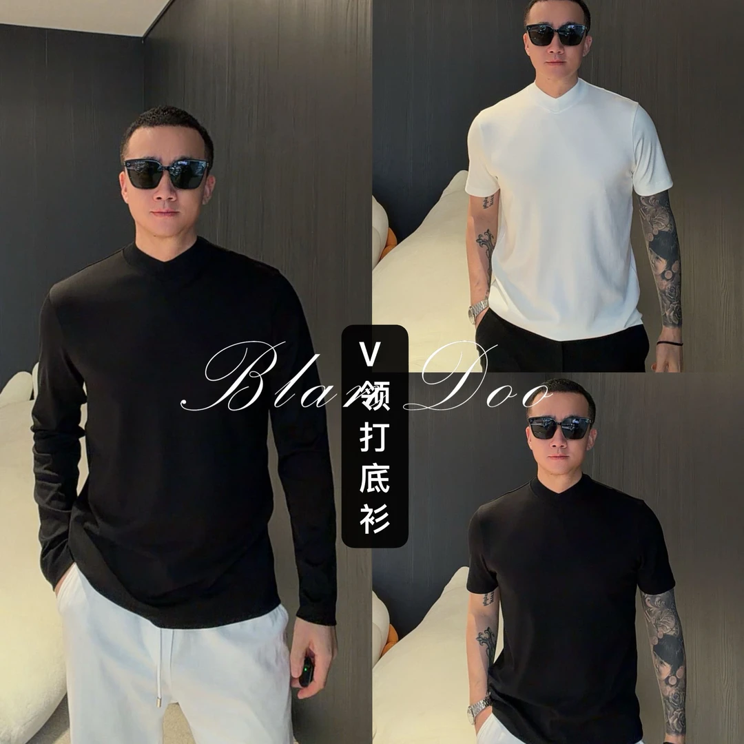BLANDOO “半高领打底T” 男士简约百搭高品质净版T恤BK6BD72