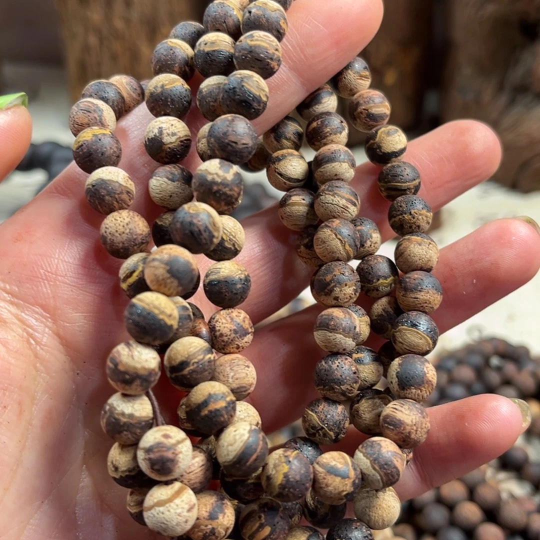 降真香手串/手链坦*姐0.8x108土埋黑油黄金甲带白油