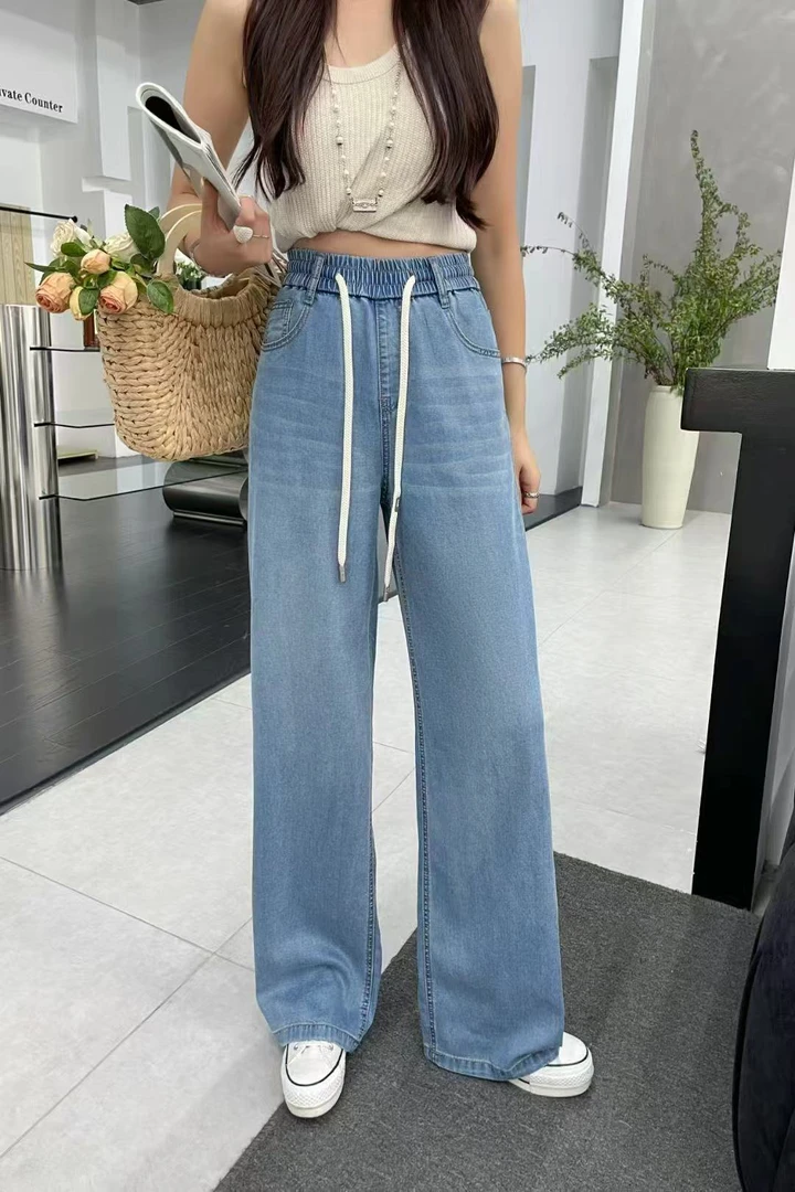 特价【超柔薄软舒适】夏款 薄款 莱赛尔  显瘦 百搭 高腰直筒牛仔裤