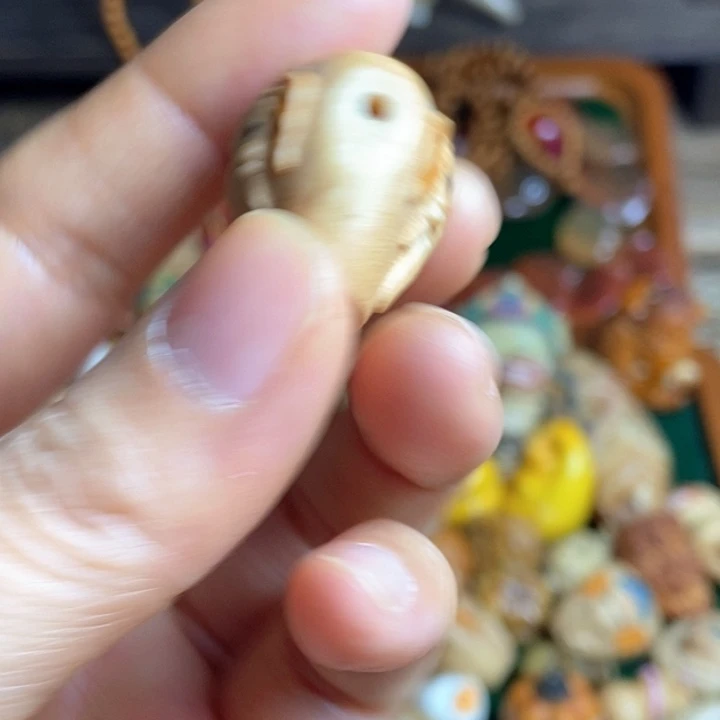 用****8配饰鹿角雕刻象神三通一个