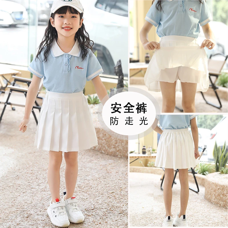 女童半身裙2025春季新款女孩裙子夏装百褶裙儿童夏天裙子黑色短裙