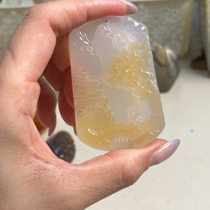 玛瑙/玉髓未镶嵌吊坠(不含链)