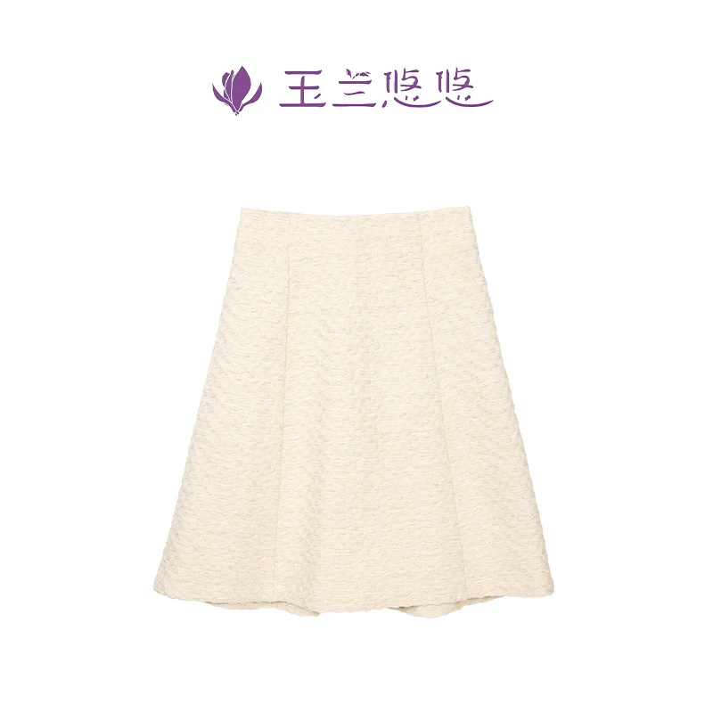 玉兰悠悠2025新款春"优雅女士"气质短裙原创设计师款休闲A字裙女