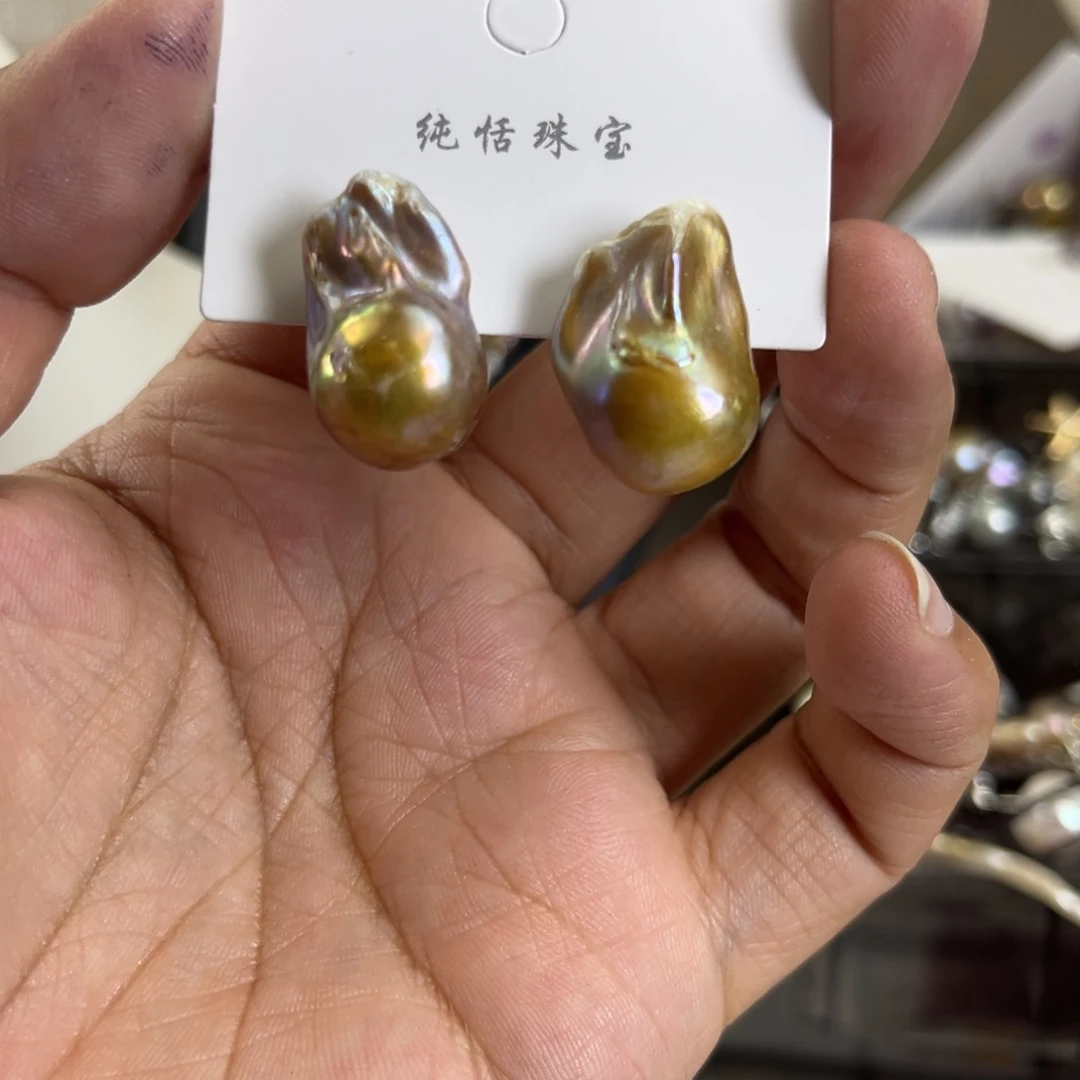 未镶嵌淡水珍珠耳饰【纯恬】