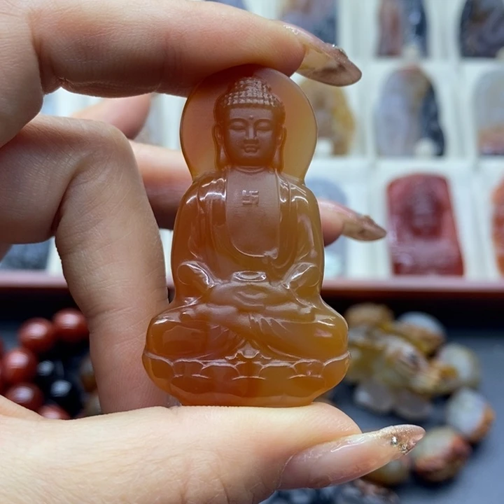 玛瑙/玉髓未镶嵌吊坠(赠链)吊坠