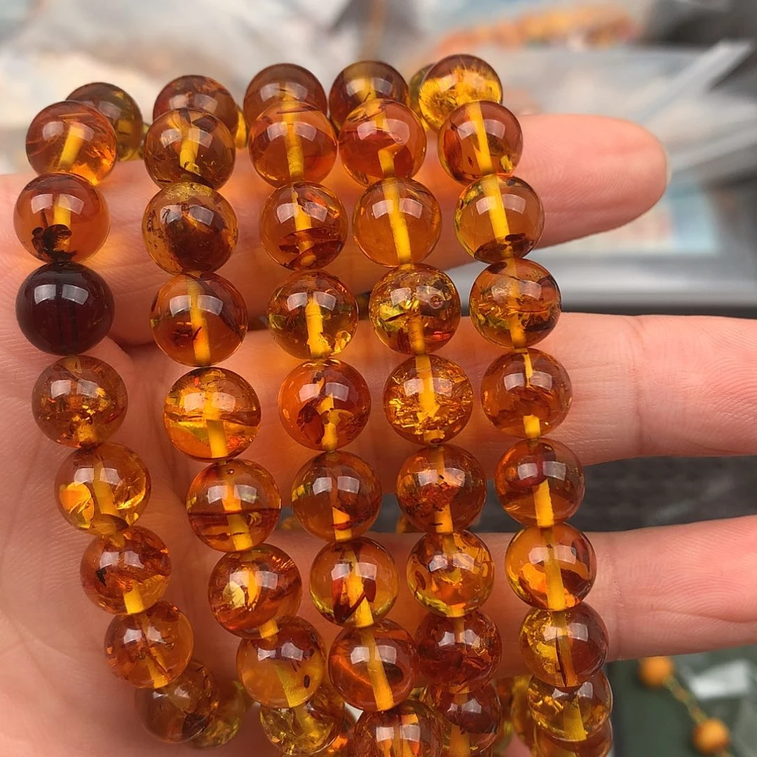 未镶嵌琥珀手链天然花珀手串