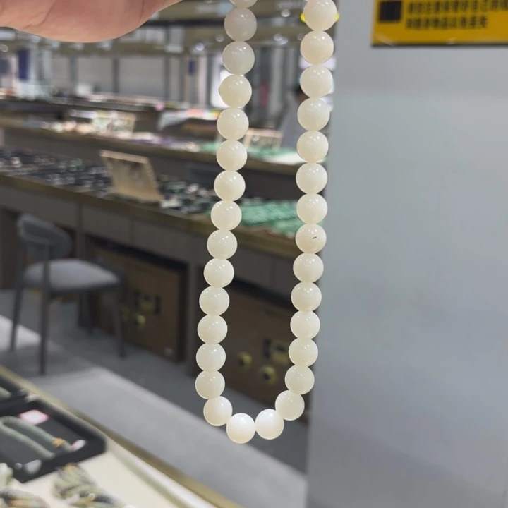 和田玉（白玉）钛钢颈饰